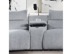 Fullar Light Gary Modular Console w/Wireless Charger - Ornate Home