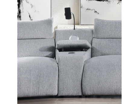 Fullar Light Gary Modular Console w/Wireless Charger - Ornate Home