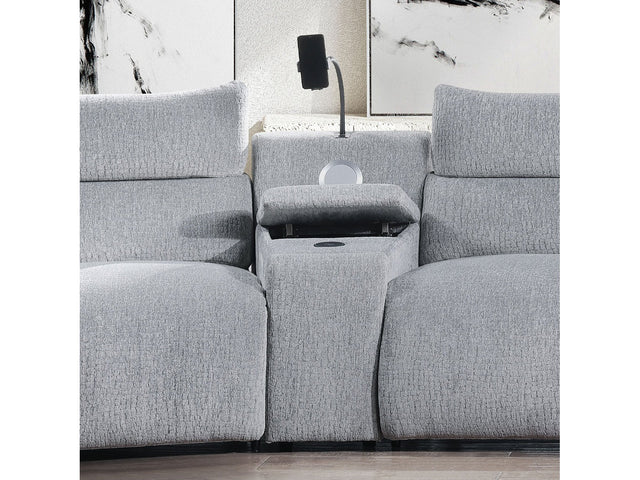 Fullar Light Gary Modular Console w/Wireless Charger - Ornate Home