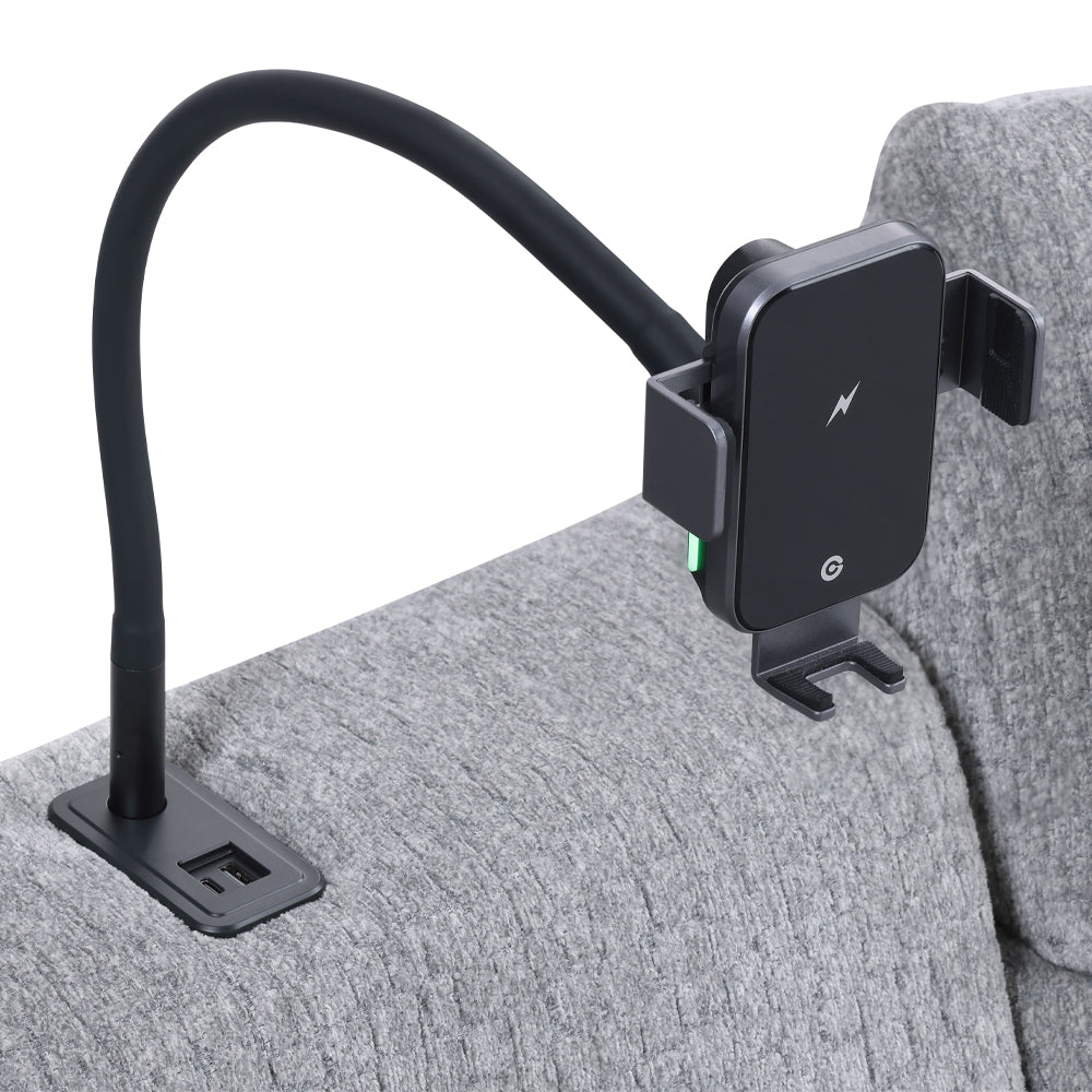 Fullar Light Gary Modular Console w/Wireless Charger - Ornate Home