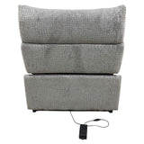 Fullar Light Gary Modular Power Motion Armless Recliner - Ornate Home