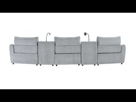 Fullar Light Gary Modular Power Motion Armless Recliner - Ornate Home