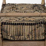 Fullerton Brown Jute Patterned Top Accent Bench - Ornate Home