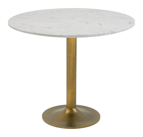 Fullerton White & Gold Dining Table - Ornate Home