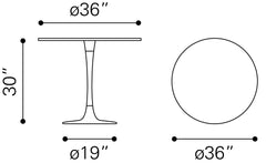 Fullerton White & Gold Dining Table - Ornate Home