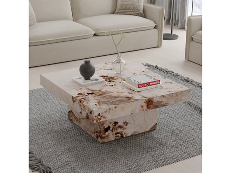 Fultan Engineered Stone Coffee Table - Ornate Home