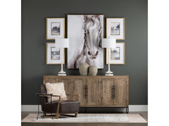 Fulton Brown/White Canvas - Ornate Home