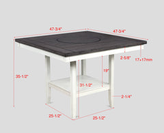 Fulton Chalk/White Counter Height Dining Set - Ornate Home