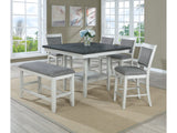 Fulton Chalk/White Counter Height Dining Set - Ornate Home
