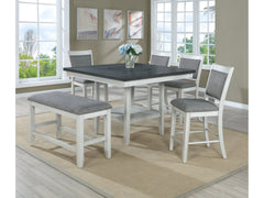 Fulton Chalk/White Counter Height Dining Set - Ornate Home