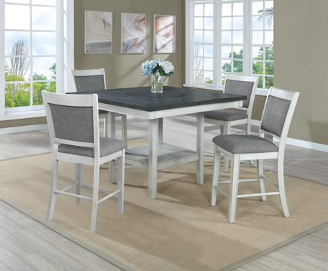 Fulton Chalk/White Counter Height Dining Set - Ornate Home