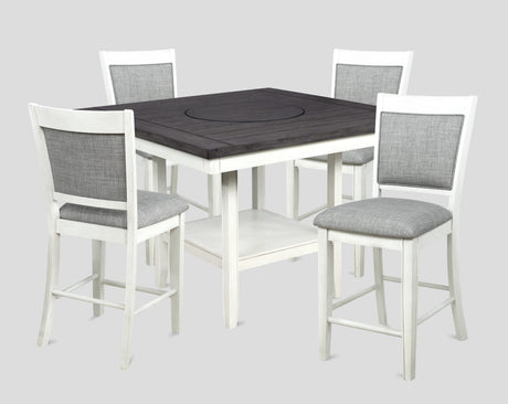 Fulton Chalk/White Counter Height Dining Set - Ornate Home