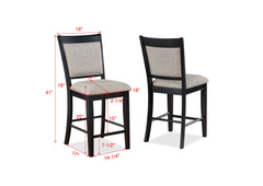 Fulton Charcoal/Light Gray Counter Height Dining Set - Ornate Home