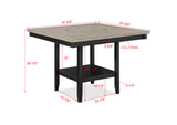 Fulton Charcoal/Light Gray Counter Height Dining Set - Ornate Home