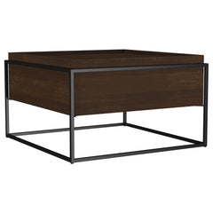 Fulton Dark Brown 30-inch Square Mango Wood Coffee Table - Ornate Home