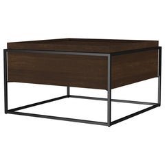 Fulton Dark Brown 30-inch Square Mango Wood Coffee Table - Ornate Home