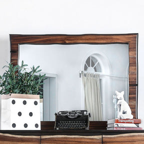 Fulton Dark Oak/Dark Walnut Mirror - Ornate Home