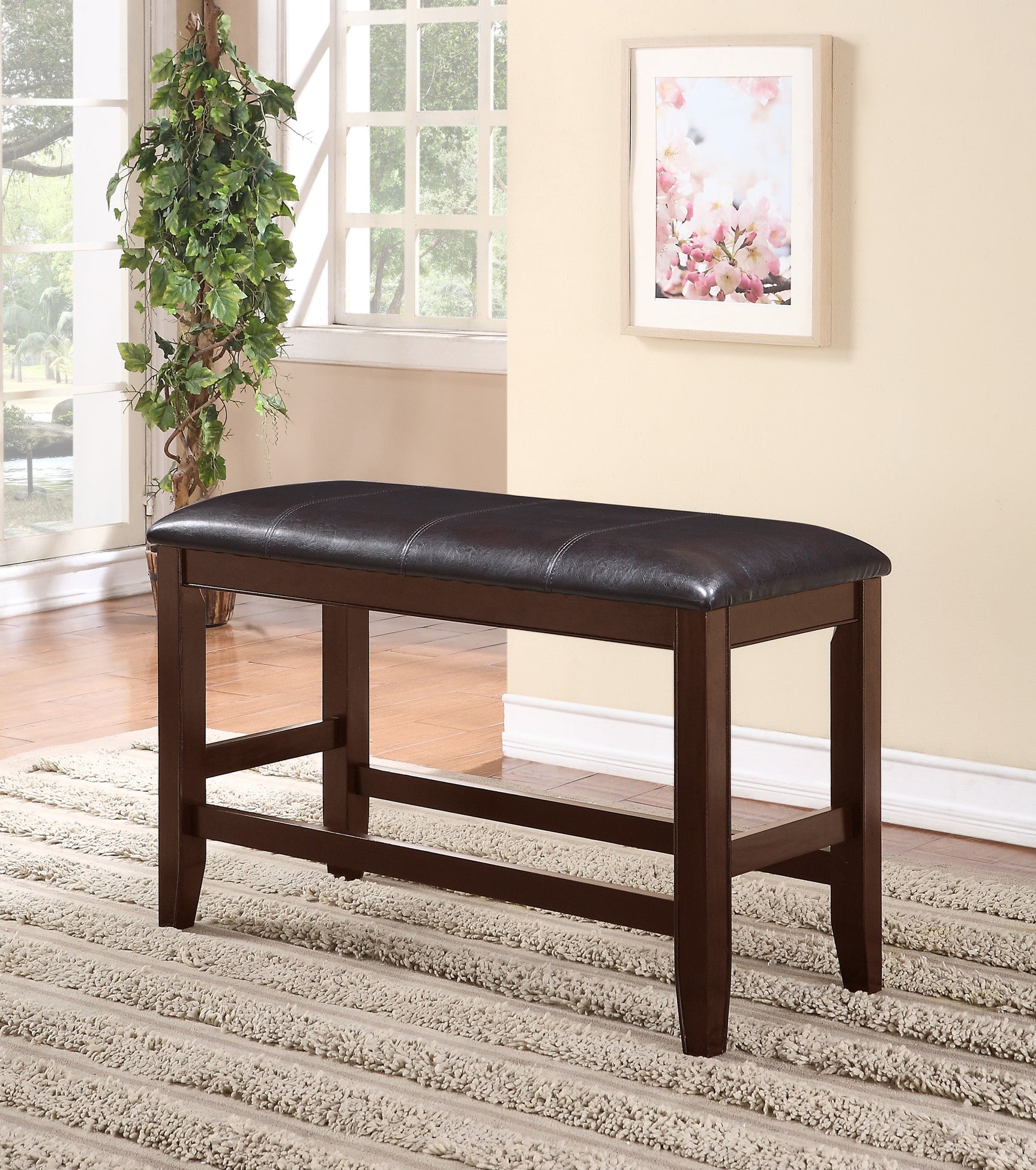 Fulton Espresso/Black Counter Height Dining Set - Ornate Home