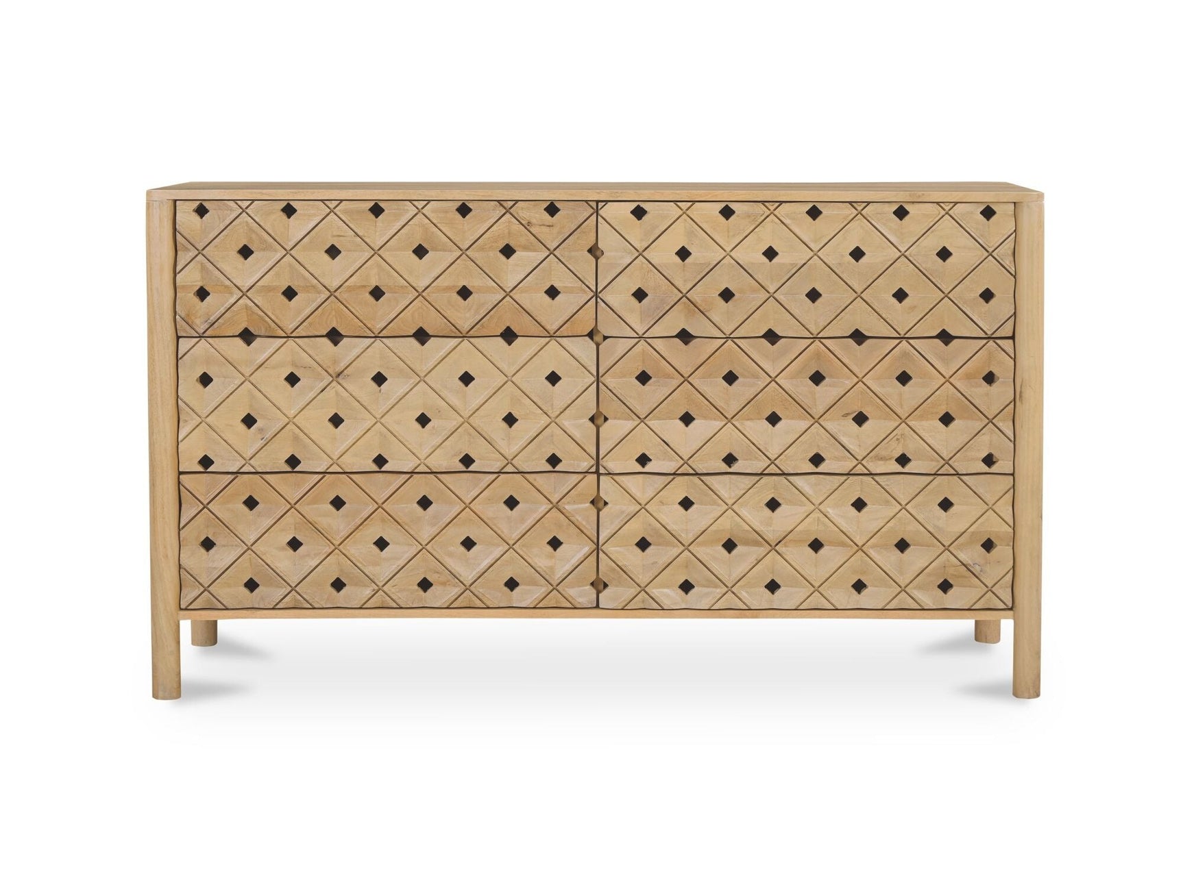 Fulton Natural 6 Drawer Dresser - Ornate Home