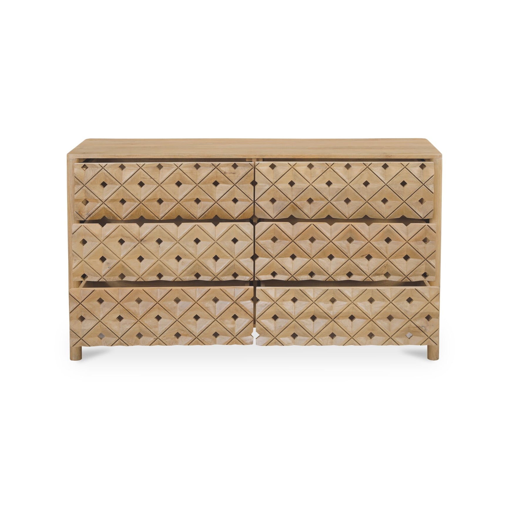 Fulton Natural 6 Drawer Dresser - Ornate Home