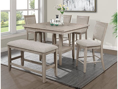 Fulton Natural Counter Height Bench - Ornate Home