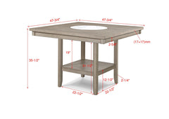 Fulton White Oak Counter Height Dining Set - Ornate Home