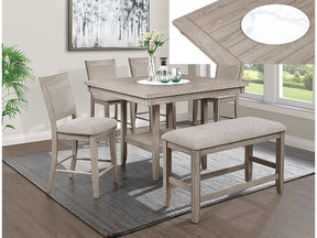 Fulton White Oak Counter Height Table - Ornate Home