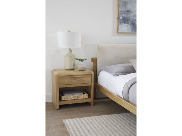 Furano Ginger One Drawer One Shelf Ash Wood Nightstand - Ornate Home