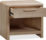 Furano Ginger One Drawer One Shelf Ash Wood Nightstand - Ornate Home