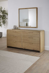 Furano Ginger Six Drawer Ash Wood Dresser - Ornate Home