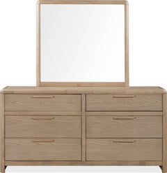 Furano Ginger Six Drawer Ash Wood Dresser - Ornate Home