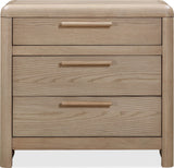 Furano Ginger Three Drawer Ash Wood Nightstand - Ornate Home