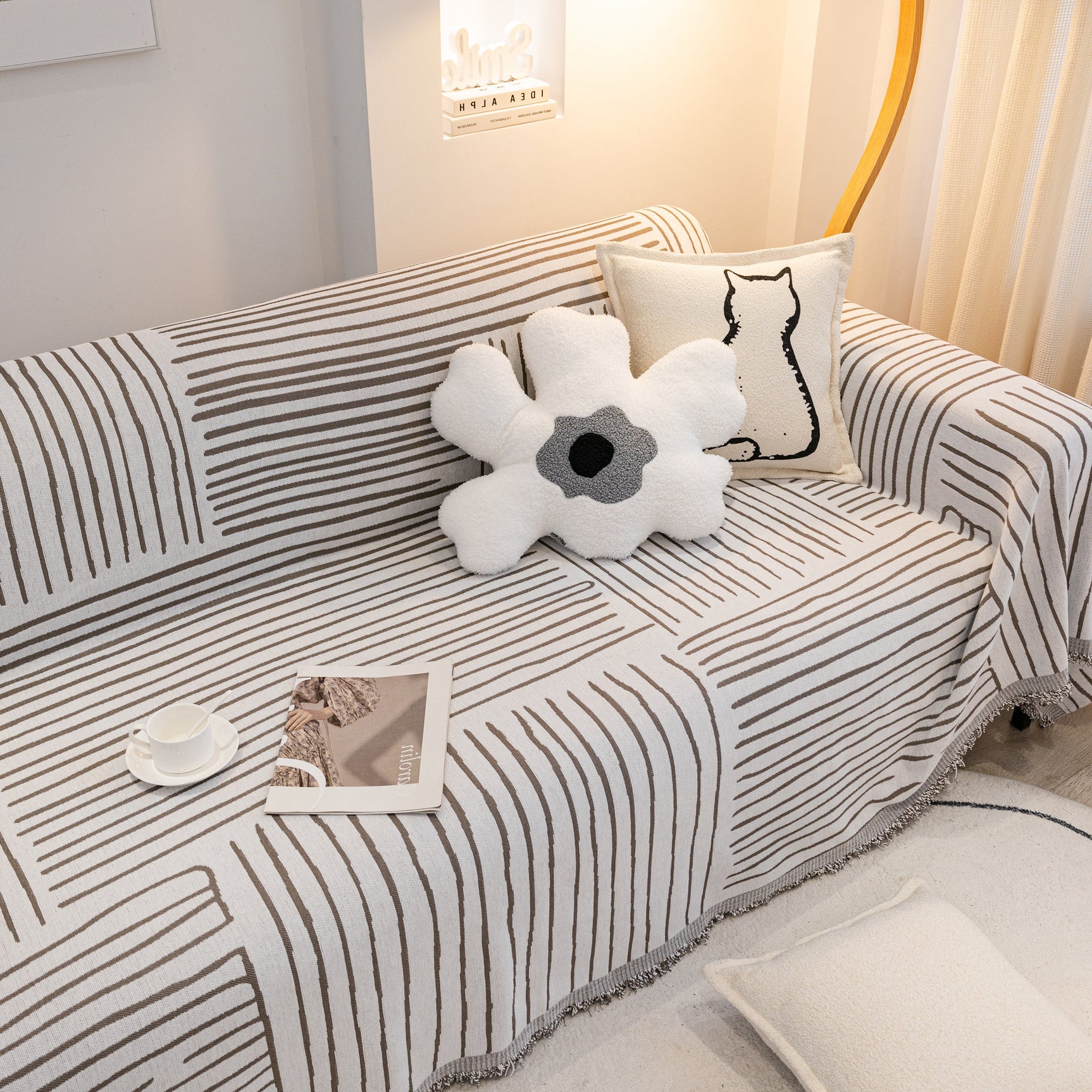 Furniture Pet Protector Couch Cover Throws for Sectional Couch, Couch Cover for Most Shape Sofas - Ornate Home
