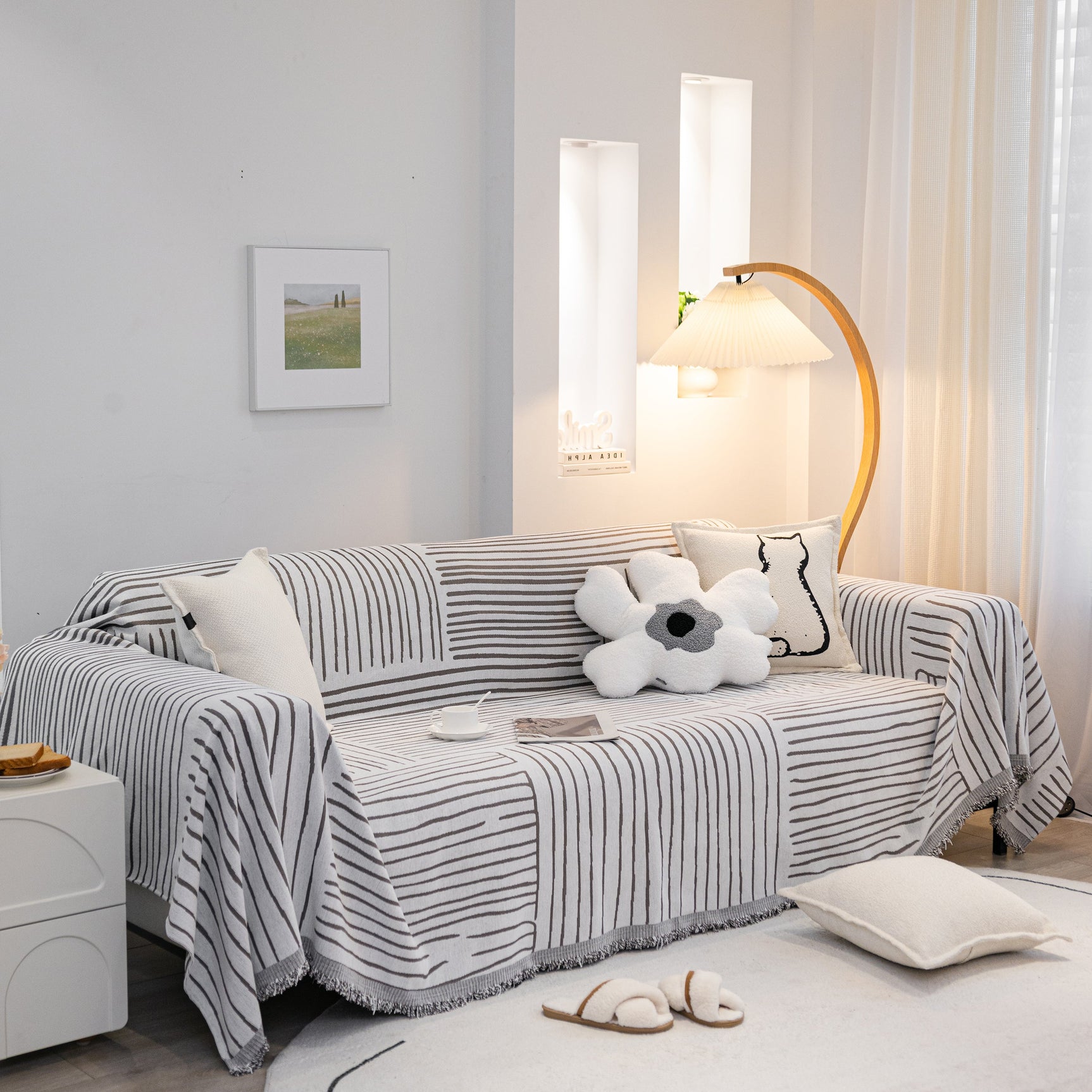 Furniture Pet Protector Couch Cover Throws for Sectional Couch, Couch Cover for Most Shape Sofas - Ornate Home