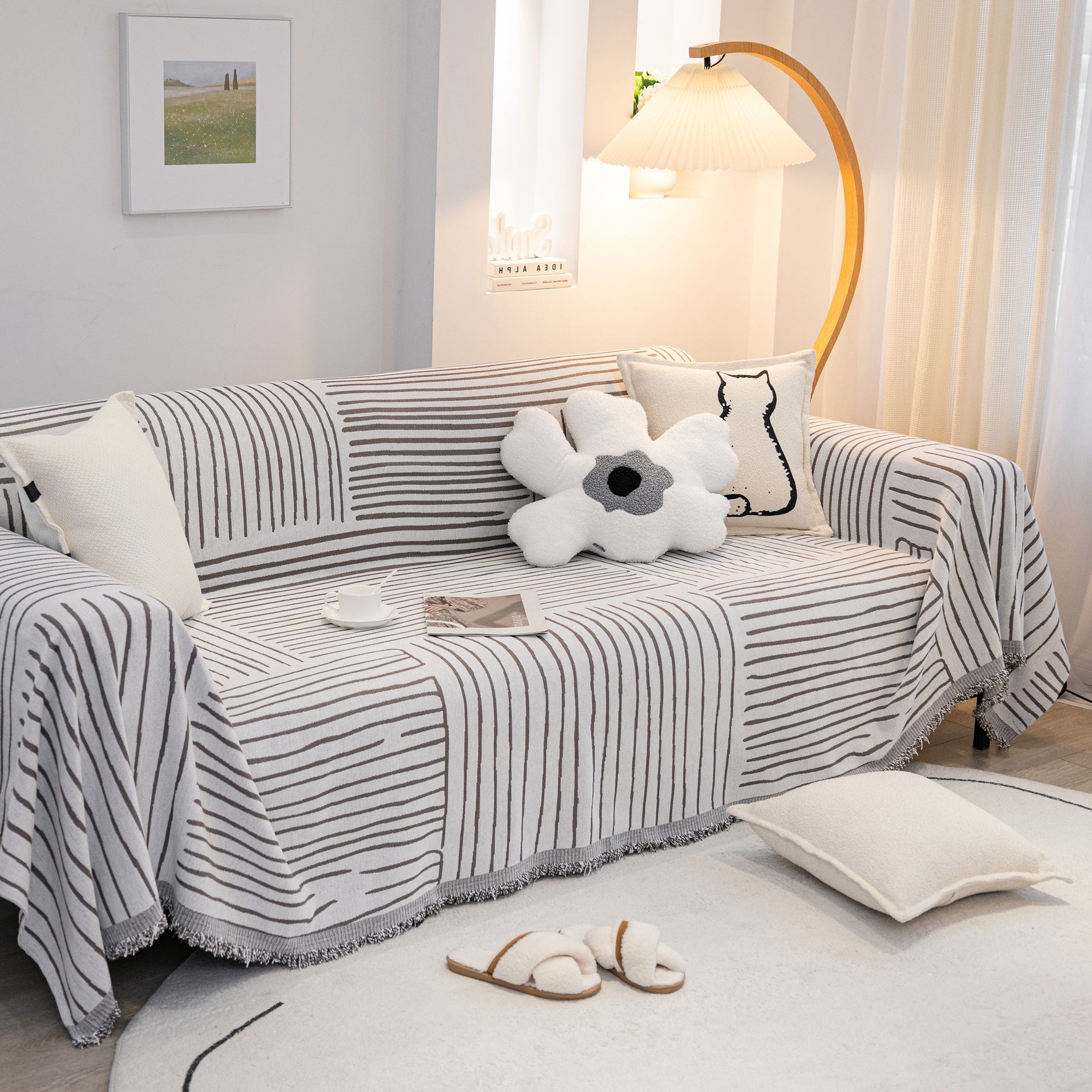 Furniture Pet Protector Couch Cover Throws for Sectional Couch, Couch Cover for Most Shape Sofas - Ornate Home