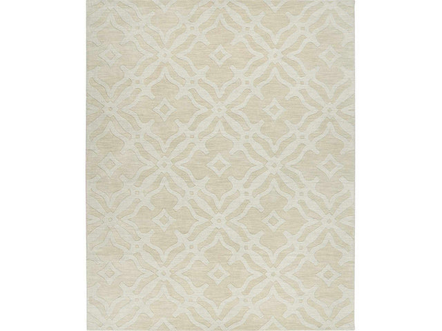 Fyffe Embossed Beige Wool Area Rug - Ornate Home