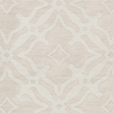 Fyffe Embossed Beige Wool Area Rug - Ornate Home