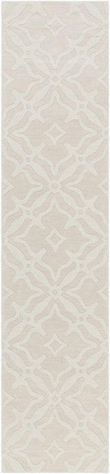 Fyffe Embossed Beige Wool Area Rug - Ornate Home