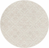 Fyffe Embossed Beige Wool Area Rug - Ornate Home