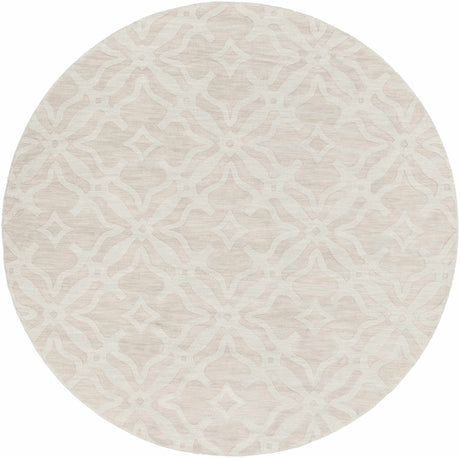 Fyffe Embossed Beige Wool Area Rug - Ornate Home