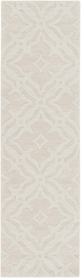 Fyffe Embossed Beige Wool Area Rug - Ornate Home