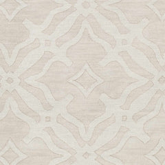 Fyffe Embossed Beige Wool Area Rug - Ornate Home