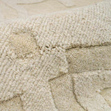 Fyffe Embossed Beige Wool Area Rug - Ornate Home