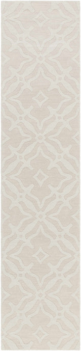 Fyffe Embossed Beige Wool Area Rug - Ornate Home
