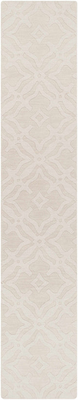 Fyffe Embossed Beige Wool Area Rug - Ornate Home
