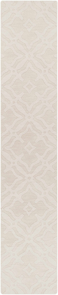 Fyffe Embossed Beige Wool Area Rug - Ornate Home