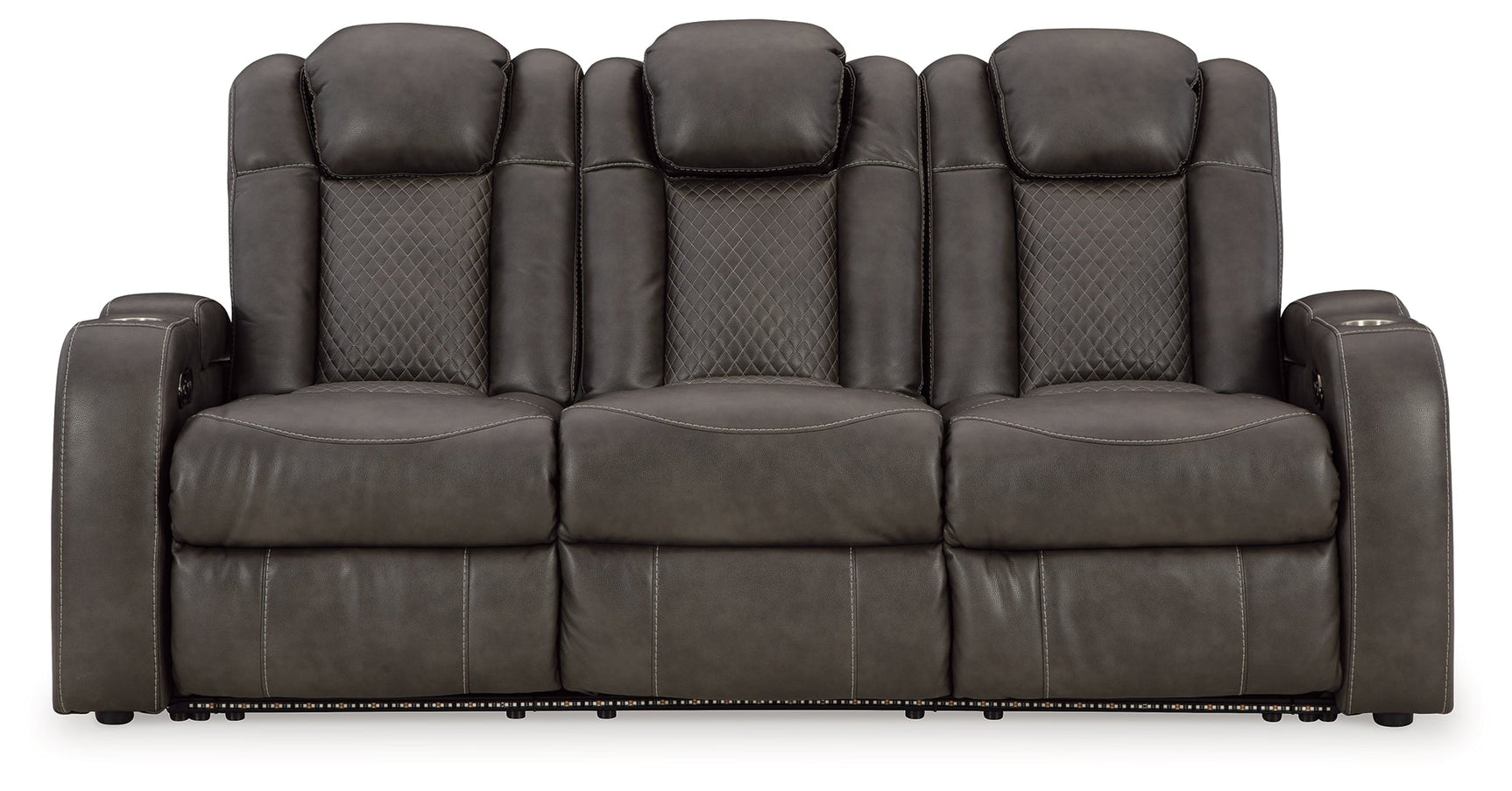 Fyne-Dyme Gray Power Reclining Sofa, Loveseat and Recliner (Online Special Price) - Ornate Home
