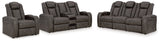 Fyne-Dyme Gray Power Reclining Sofa, Loveseat and Recliner - Ornate Home