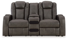 Fyne-Dyme Gray Power Reclining Sofa, Loveseat and Recliner - Ornate Home