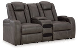 Fyne-Dyme Gray Power Reclining Sofa, Loveseat and Recliner - Ornate Home